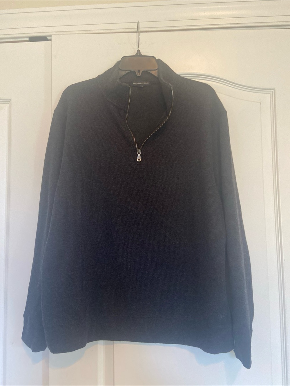 Men's Quarter-Zip Sweater -  Dark Grey